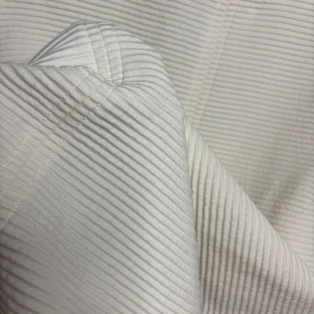 Vineyard Vines Ottoman Textured Ribbed Ivory Shift Dress M Short Sleeves - Picture 5 of 11